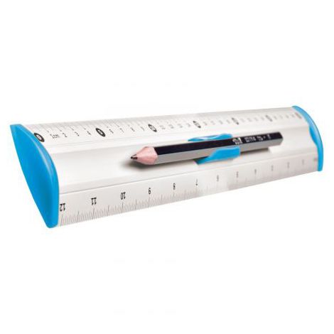 Linijka Tetis z uchwytem aluminiowa 30cm, Niebieska - 2